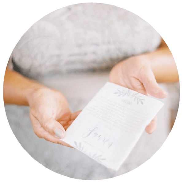 bride holding handkerchief