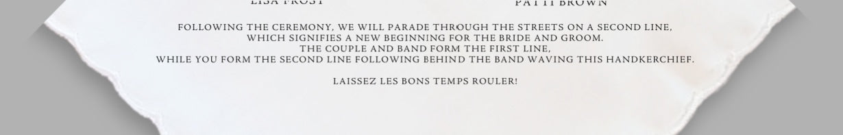 additional details on ceremony program