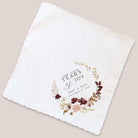 fall floral tears of joy handkerchief on beige background