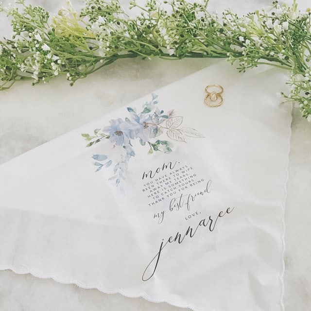 wedding rings laying on top of handkerchief