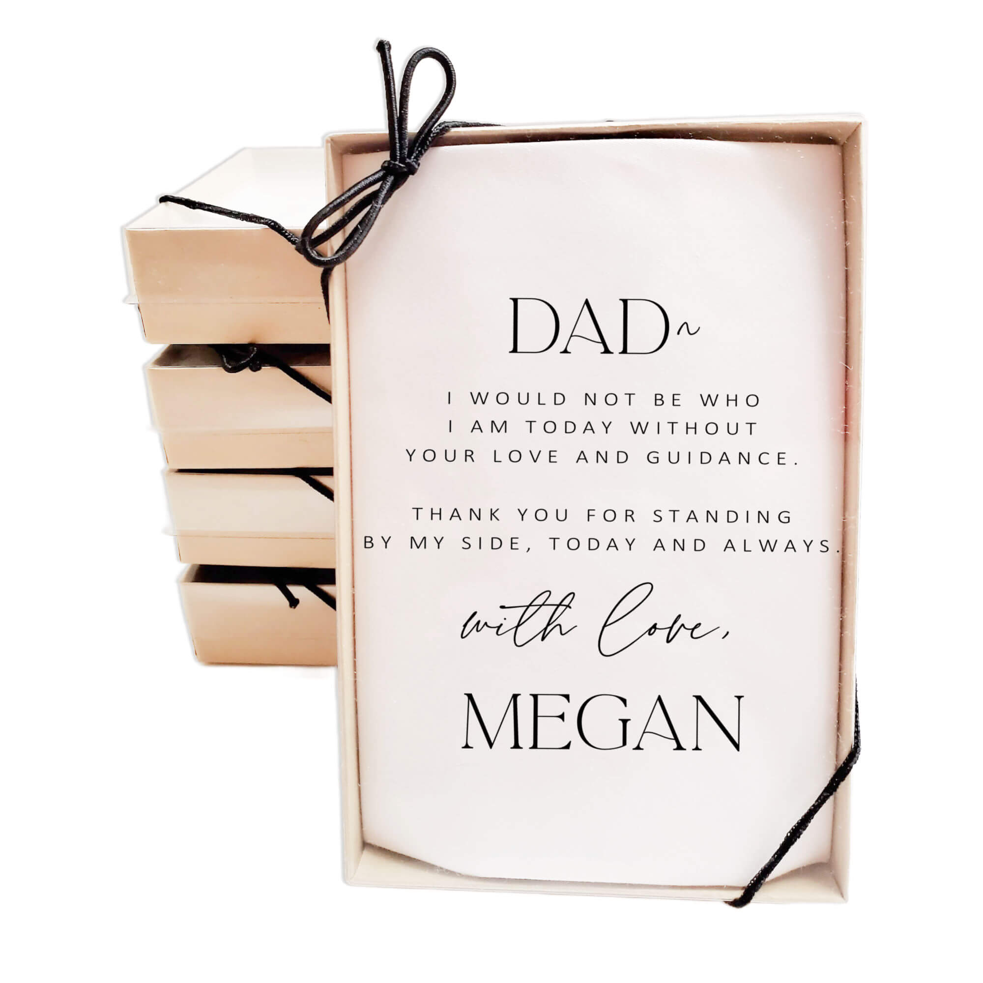 serif father of bride handkerchief in gift box