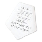serif flower girl personalized handkerchief gift
