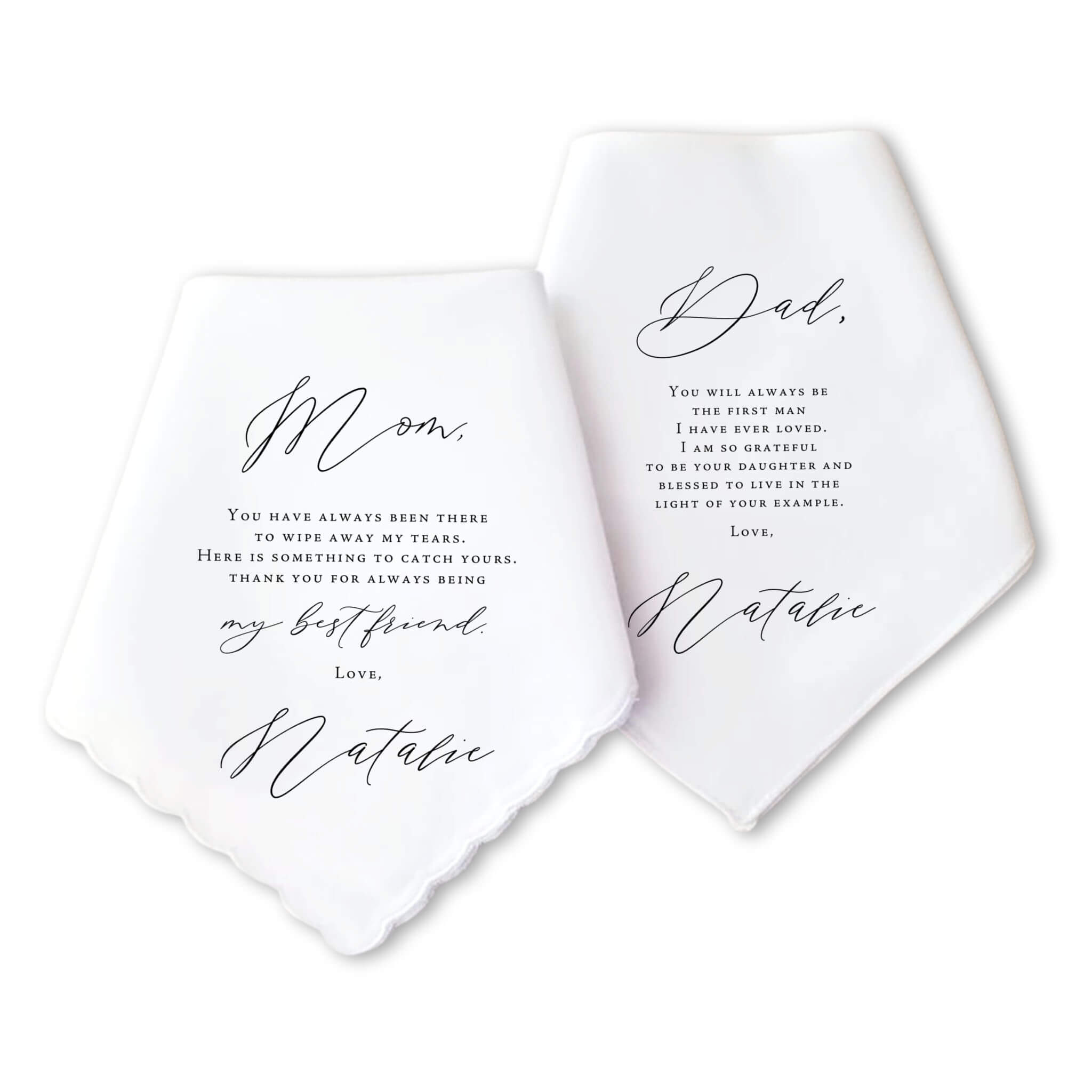 classic parent handkerchief set from daughter