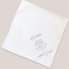 classic flower girl handkerchief on beige background