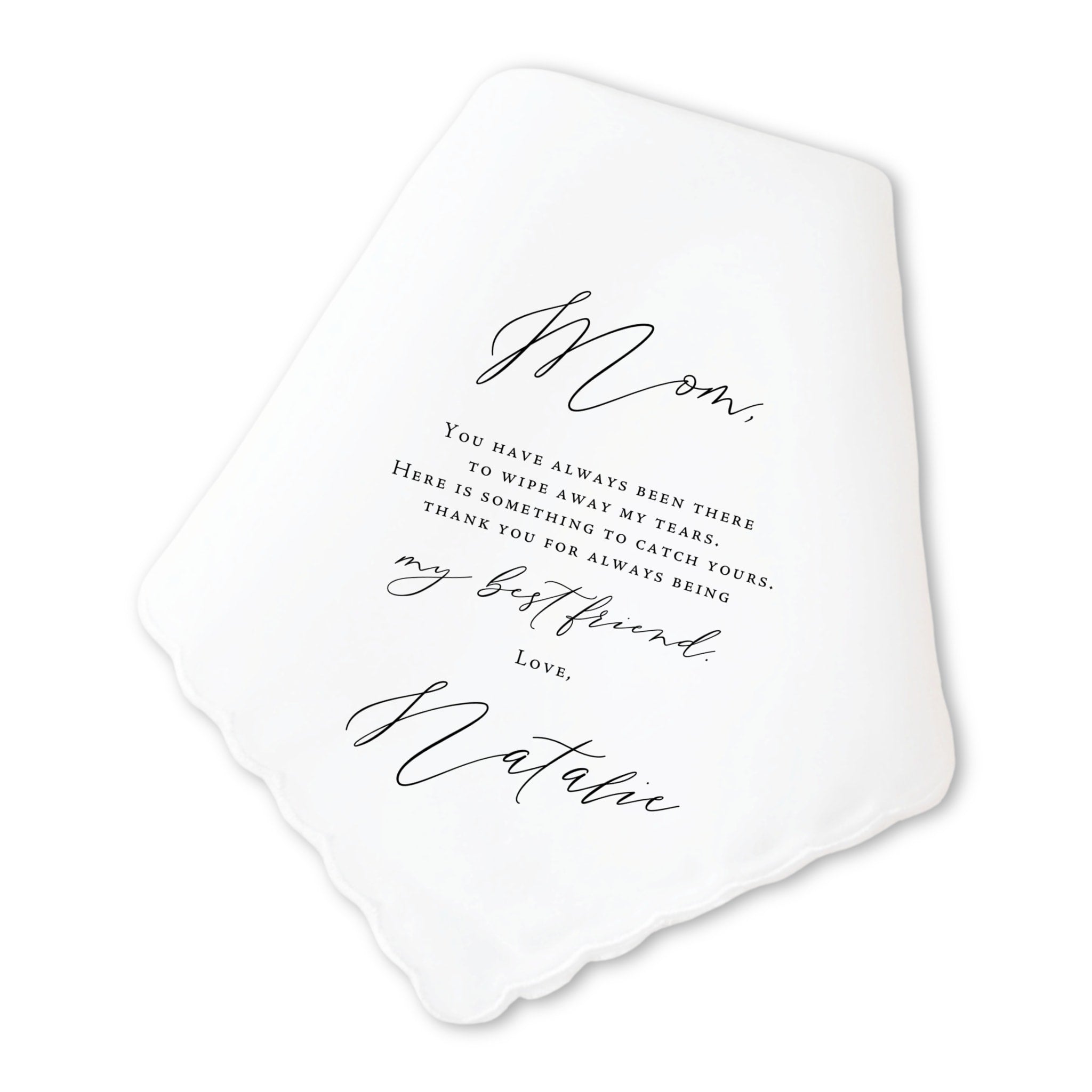 classic mother of the bride handkerchief