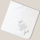 dark blooms father of bride handkerchief on beige background