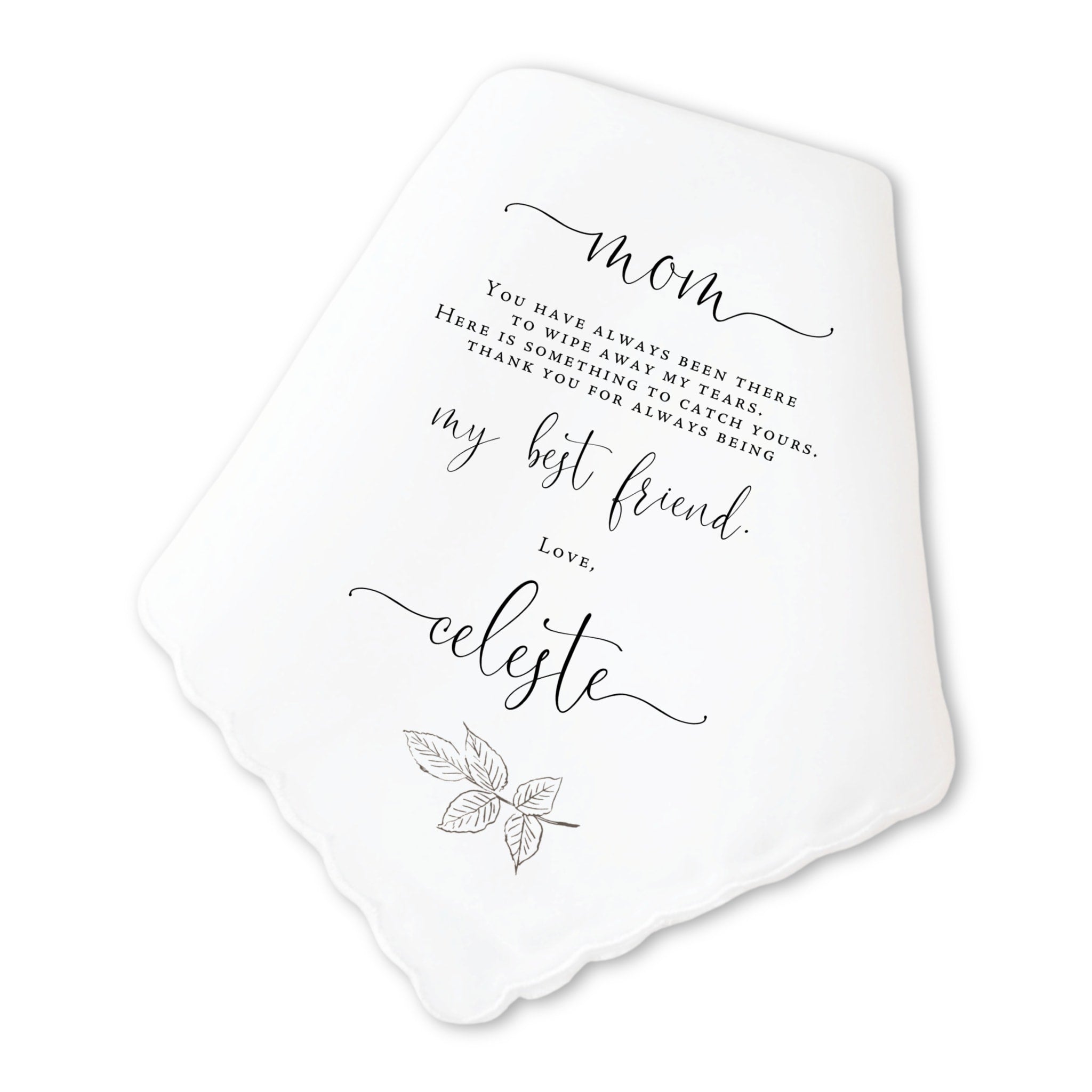 gentle mother of the bride handkerchief