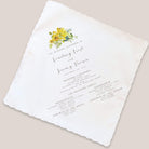 lemon blossom program handkerchief on beige background