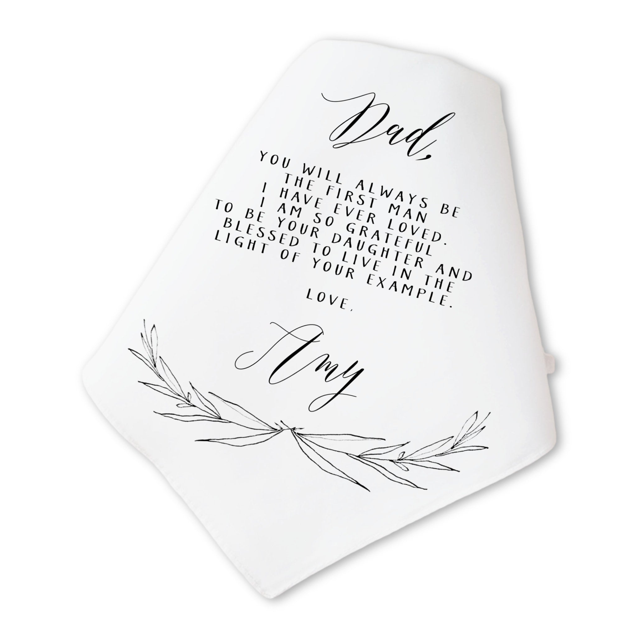 sketch father of the bride handkerchief