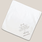tea rose father of bride handkerchief on beige background