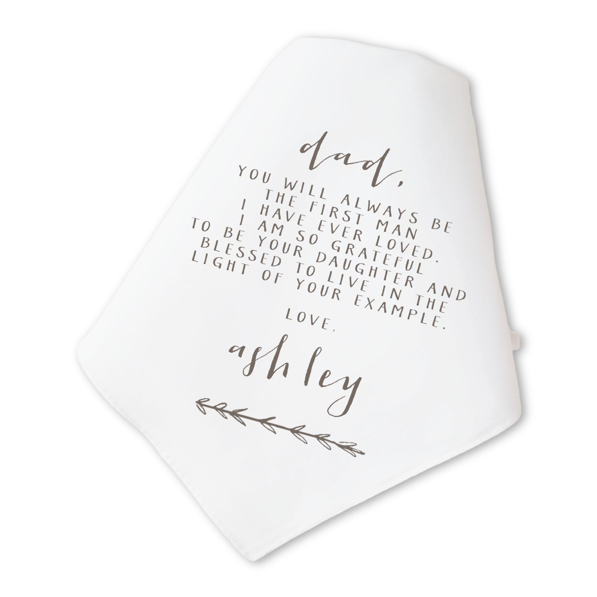 tea rose father of the bride handkerchief