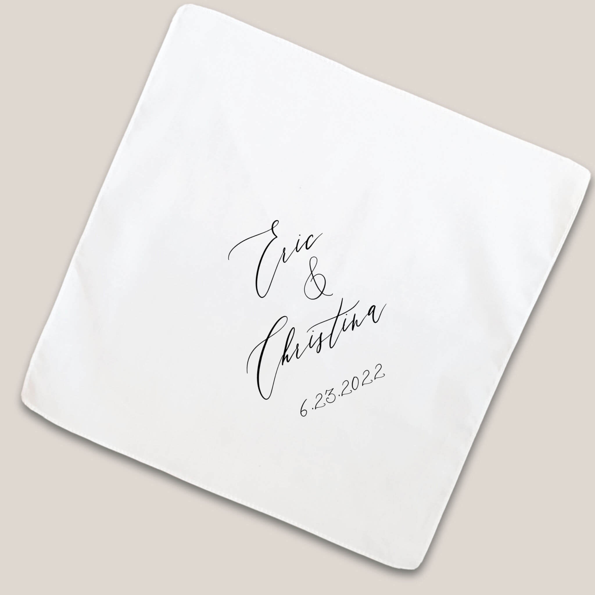 vintage handkerchief on beige background