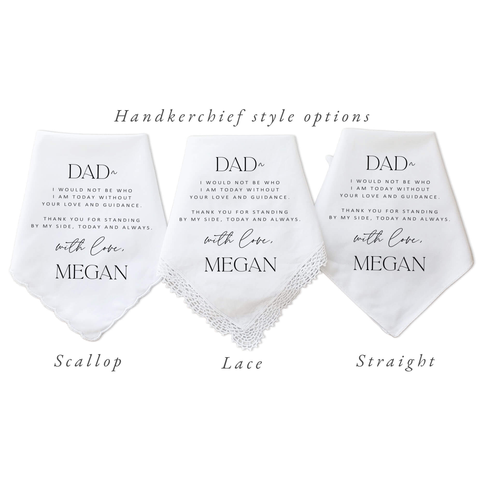 serif father handkerchief style options