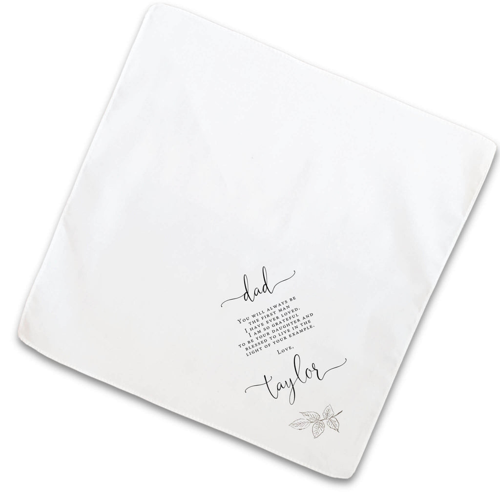 swash leaf handkerchief laying flat on white background