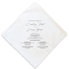 classic wedding program handkerchief