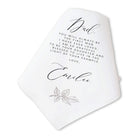 dusty blue father of bride personalized handkerchief