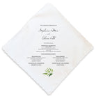fern wedding ceremony program handkerchief