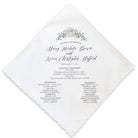 floral sketch wedding ceremony program handkerchief