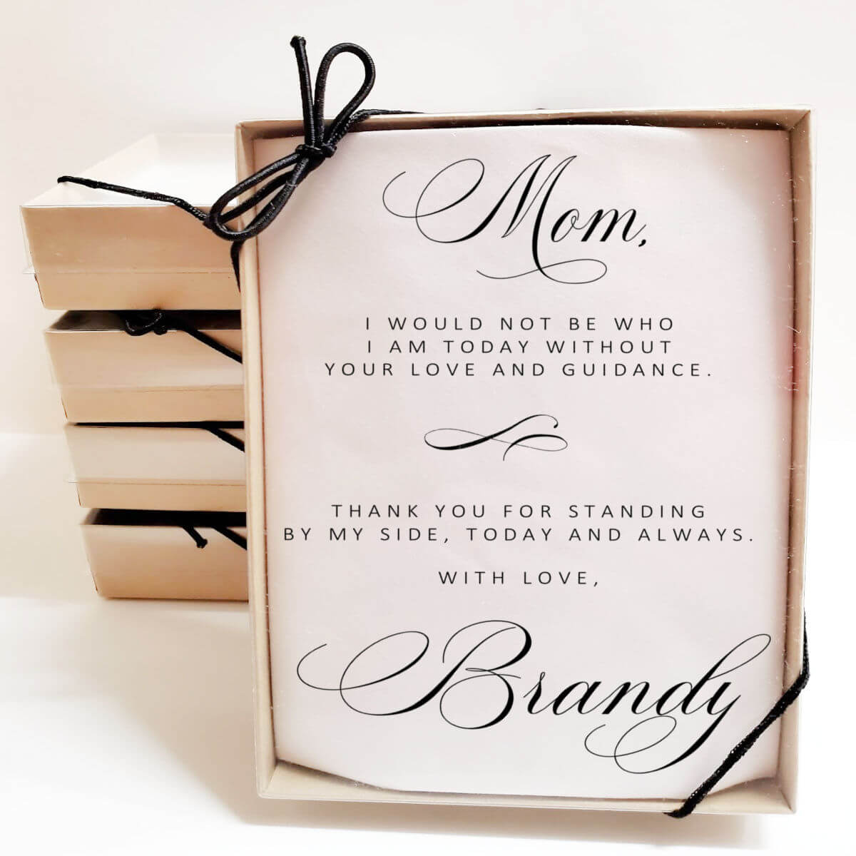 formal script mother handkerchief in gift box