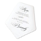 Formal Script mother of the bride personalized handkerchief wedding gift