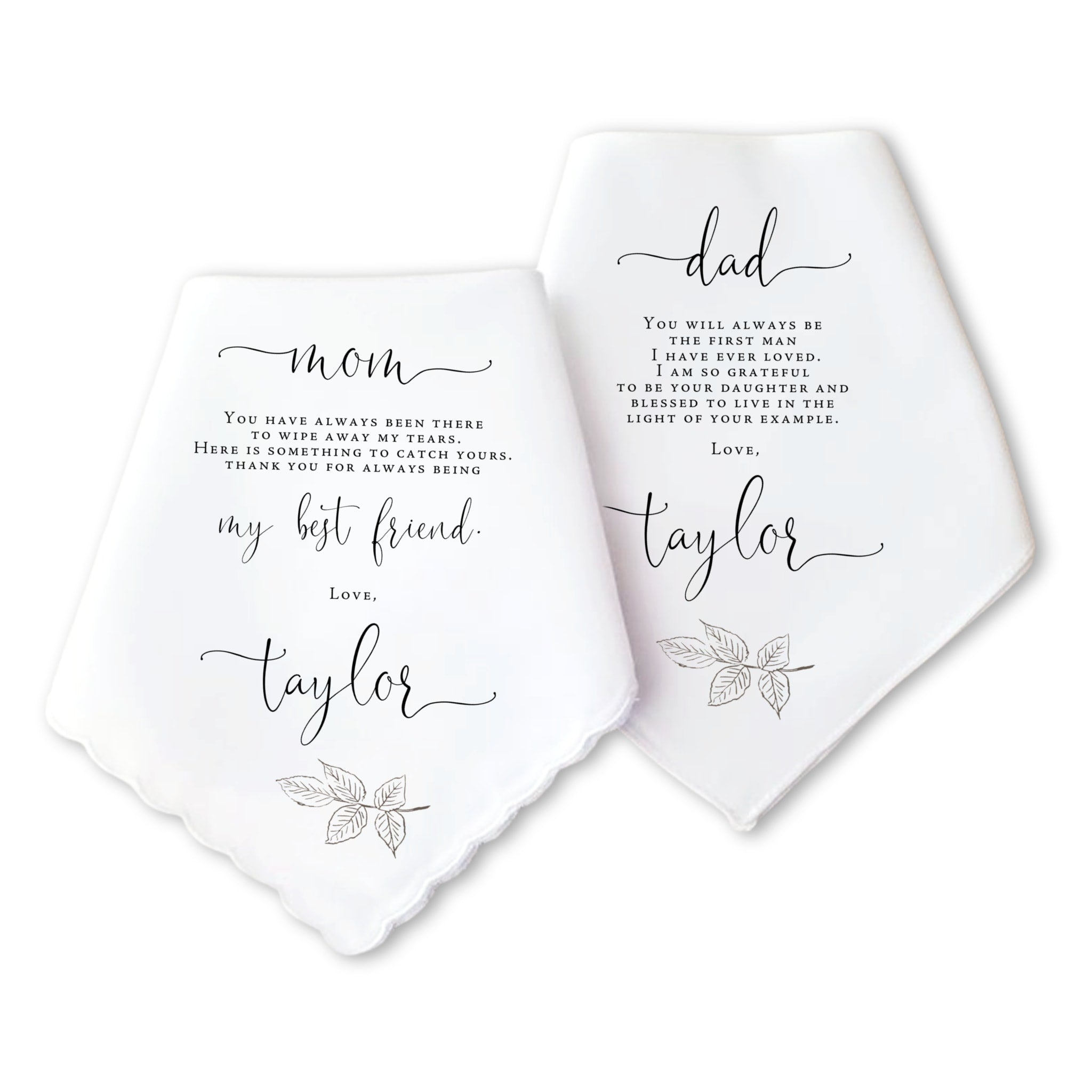 Handwriting Embroidery Handkerchief, Wedding