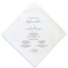 gentle wedding ceremony program handkerchief