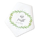 green laurel bride personalized handkerchief