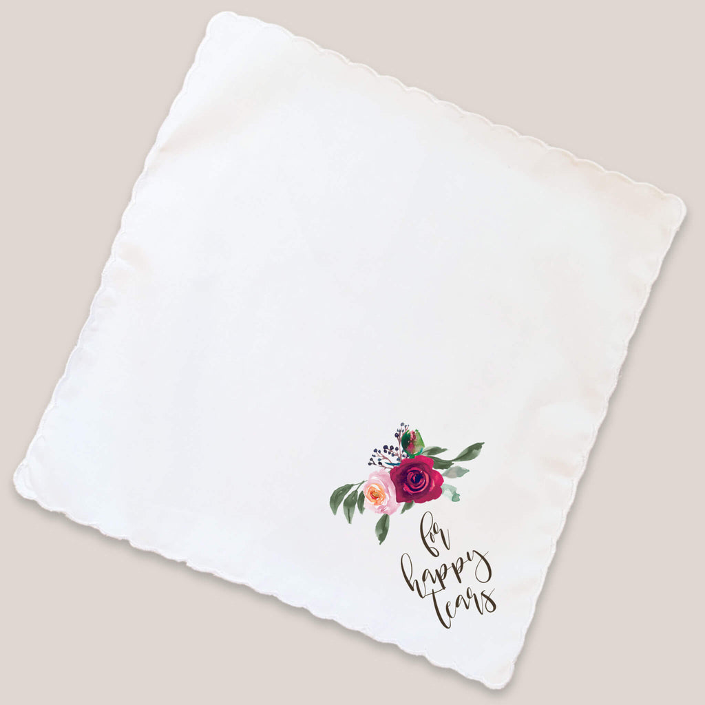 vibrant bouquet handkerchief on beige background