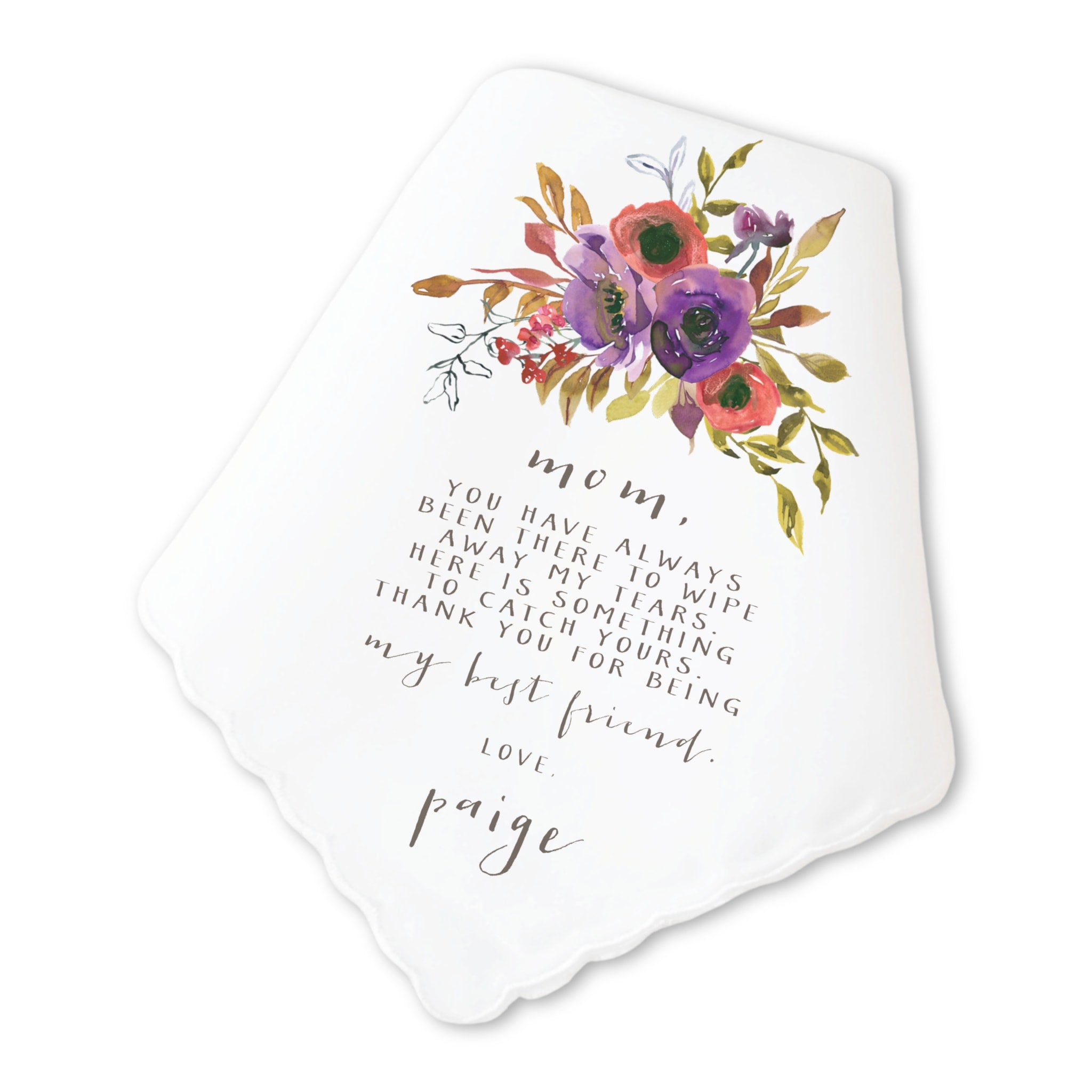 vibrant fall mother of the bride handkerchief